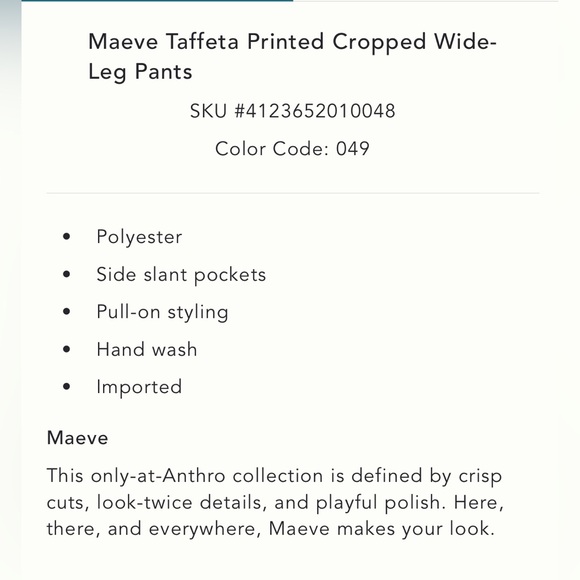 Maeve Navy Plaid Pants - Picture 8 of 8